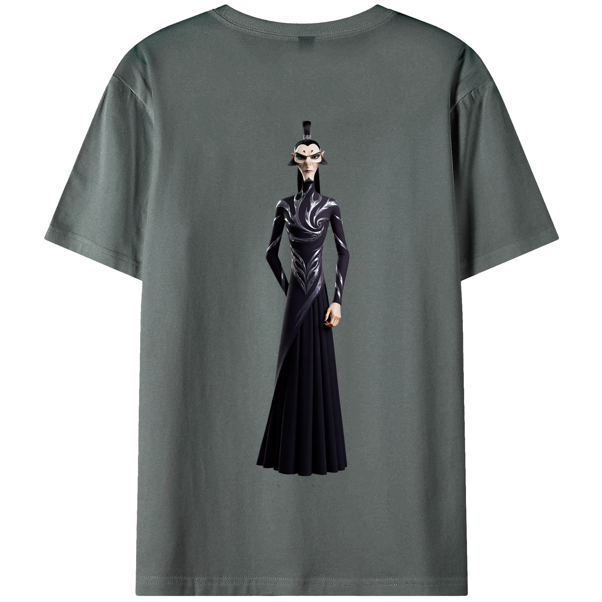 （画像用） Ne Zha 2 ナタ 魔童の大暴れ 綿100％半袖Tシャツ（背面プリント）